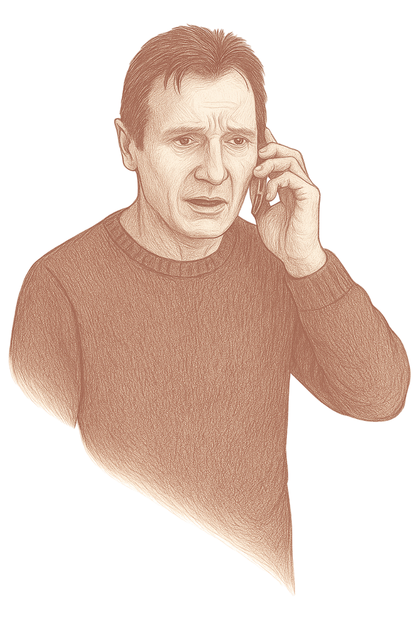 Liam Neeson illustration