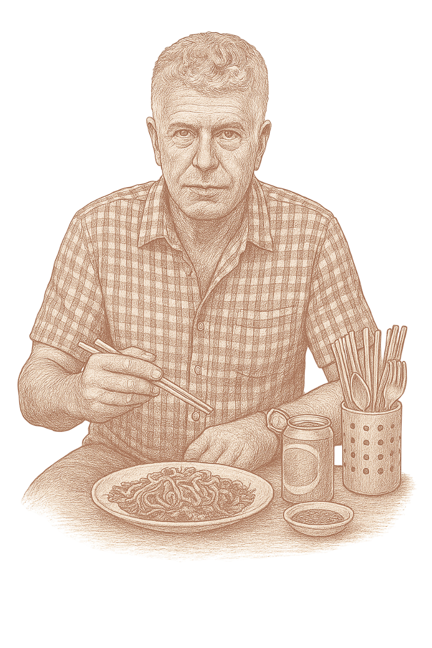 Anthony Bourdain illustration